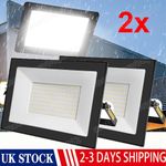 2x LED Floodlight 200W Spot Security Flood Lights Light Outdoor Garden Lamps