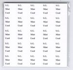 Stanley Gibbons Price Tags Pack of 1000 in sheets of 25 Perforated