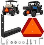 UTV Slow Moving Vehicle Sign Bracket Kit with SMV Triangle for 2" Receiver