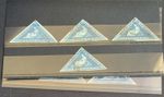 CAPE OF GOOD HOPE 4d BLUE TRIANGULAR (8 STAMPS WITH COMPLETE MARGINS)