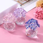 Crystal Flower Figurine, Seven Flowers Figurines Bouquet Ornaments
