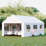 Marquee Canopy Tent 20FT Garden Gazebo Party Outdoor Wedding Awning w/ Sidewalls