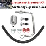 Chrome Crankcase Breather Kit For Harley Big Twin Touring Softail Sportster 93+