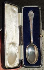 Sterling Silver Sugar  Spoon  C W Fletcher & Son Ltd. Christening? 25 Grams