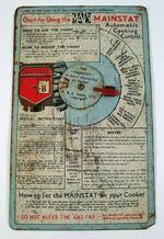 Vintage Metal chart for Using the Main Mainstat Automatic Cooking Control - Dial