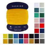 Sashiko Thread Thin 40m Card Daruma Yokota Solid Kasuri 35 Col. Japanese Cotton