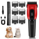 Professional Pet Dog Clippers Grooming Kit Animal Hair Clipper Trimmers LCD Set