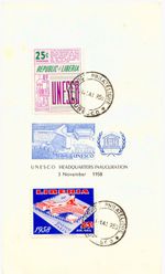 Liberia 1959, Sun. issue for the opening of the UNESCO Palace in Paris with ESST
