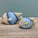 Ceramic Fish Ornament Sculpture Nautical Home Seaside Ocean Decoration Bathroom