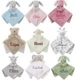 Personalised Comforter Baby Girls Boys blanket  elephant Bunny Baby Gift Blankie