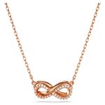 Hyperbola pendant Pavé, Infinity, White, Rose gold-tone plated 5684084