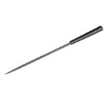 Second Cut Steel Round Needle File with Plastic Handle, 3mm x 140mm