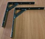 Set of 2 Steel shelving brackets, rustic look, Heavy duty, Various sizes, 30x6mm