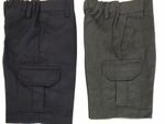 BOYS ADJUSTABLE WAIST CARGO SCHOOL SHORTS GREY BLACK FROM 2Y-17Y ALL SIZES