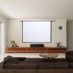 60-100 Inch  Home Movie Manual Screen Pull Down Wall Mounted Projector Screen