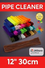 Chenille Craft Stems Pipe Cleaners 12" 30cm 10 25 50 100 200 500pk - Free Post