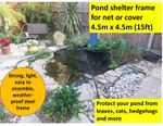 Pool Fish & Koi Pond Protector Steel Frame shelter cover net Pyramid 4.5m 15ft