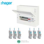 Hager 8way SPD Consumer Unit AM3 + 6 RCBO's Fuse Board Surge Protection Device 