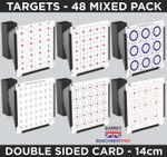 BENCHREST TRAINING PRACTICE Shooting Targets 14cm Card Air Rifle PCP 48 Mix Pack