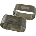 Solid Silver Napkin Rings by Broadway & Co Birmingham 1949 Unengraved