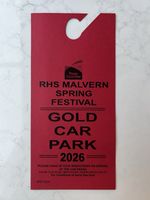 RHS Malvern Spring Festival 2026 Gold Car Park Pass