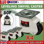 4X Heavy Duty 1000kg Retractable Leveling Swivel Castor Wheels Furniture Caster