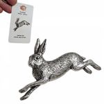 Hare Pin Badge Pewter Brooch Country Nature Spring Hat Tie Pin Lapel Jewellery