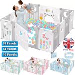 18 Panels Large Baby Playpen Foldable Kids Safety Child Play Center Yard Indoor