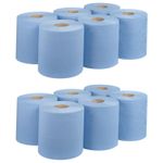 Blue rolls 12 Pack Blue Rolls Centrefeed Blue Roll 2 Ply Embossed Blue Roll