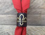 Personalised Leather Scout Woggle - Add Your Name in gold print - UK Scout.