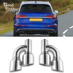 2Pcs For Audi Q5 SQ5 Dual Exhaust Pipe Tips 2.5" Inlet 4" Outlet 11.25" Length