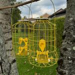 Hanging Squirrel Proof Seed Bird Feeder Cage Large Feeders Wild Bird (Pack of 2)