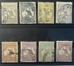 AUSTRALIA STAMPS KANGAROO COLLECTION 3RD WATERMARK x 8 USED STAMPS