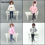 Fashion Doll Clothes Hoodie For 11.5" Doll 1/6 Coat Outfits Pants Sweatshirt