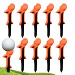 Tall Golf Tees 3.15 Inch Holder Stand 10 Pieces 10 Degree Slant Head