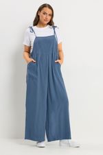 Yours Curve Women's Plus Size Wide Leg Dungarees