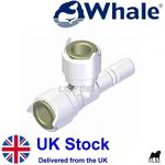 Whale Push Speed Fit Water Pipe Fitting Connector 12mm Stem Tee Adaptor - WU1205