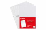 100 Pcs/Pack A4 Transparent Plastic Poly Punched Pockets Filing Wallets Sleeves