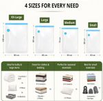 Vacuum Storage Bags For Clothes with Suction Pump Reusable Airtight Storage Bags