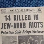 Pre-State Of Israel - Partition Of Palestine -1947 New York Daily News Newspaper