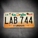 Georgia License Plate 1995 - LAB 744 - Peach State - USA