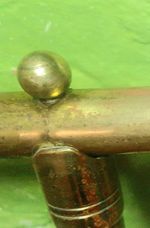 Project Victorian  Bed. Two Thread Brass Caps Ball Caps Nuts Replacements.