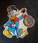 Disney  Plastic Screen Grandpa Duck 'in the money'  STICKER High Gloss Finish.