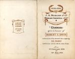 1913 J.S. Morgan & Co Savoy Hotel Retirement Dinner Menu London Ephemera