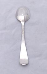 George III Sterling Silver Duty Dodger Dessert Spoon c1760