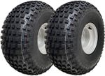 22x11.00-8 Knobby ATV Tyres 4 Stud Rim Trailer Quad Wheels 4 Inch PCD (Set of 2)