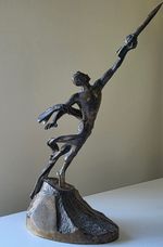 Soviet bronze statuette "To the Stars" Y. Gagarin "1st Astronaut in Space"