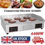 Large Electric Griddle FlatTop BBQ Grill Hot Plate Countertop Kitchen Commercial