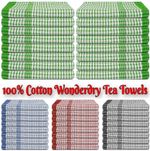100x Wonderdry Large Jumbo Tea Towels 100% Cotton Kitchen Cleaning Dish Cloths