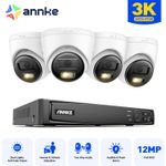 ANNKE 3K Two-Way Talk ColorVu CCTV System IP Camera 8CH 12MP POE H.265+ NVR IP67